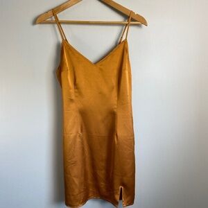 Abercrombie & Fitch NWT Women's Golden‎ Brown/Orange Satin Camisole Top Size MP